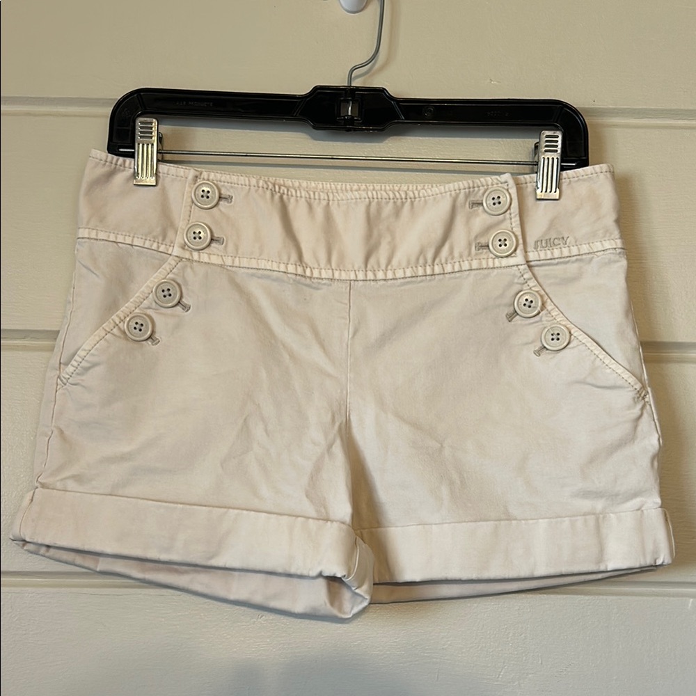 Juicy Couture Khaki Cuffed Shorts – Y2K Era – Size 4
